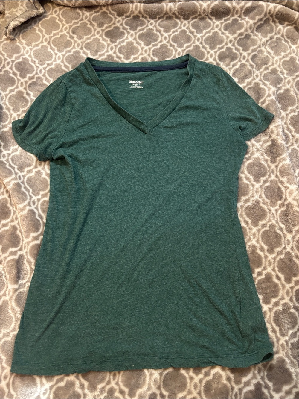 Mossimo Supply Co. Women's V-Neck Tee in Deep Green